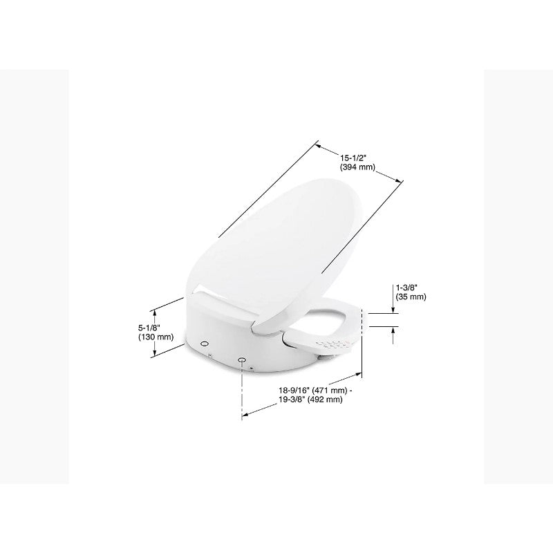 C3-155 Elongated Electronic Bidet Seat in Biscuit