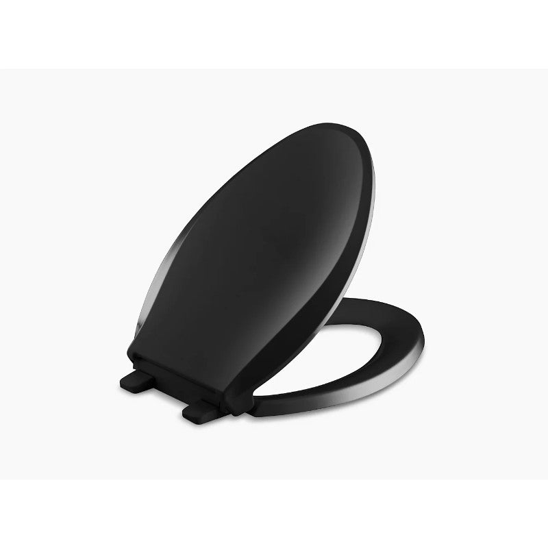 Cachet Elongated Slow-Close Toilet Seat in Black Black