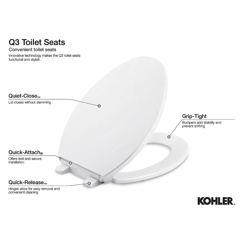Cachet Elongated Slow-Close Toilet Seat in Black Black