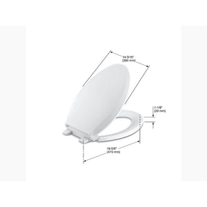 Cachet Elongated Slow-Close Toilet Seat with Quick-Release in White