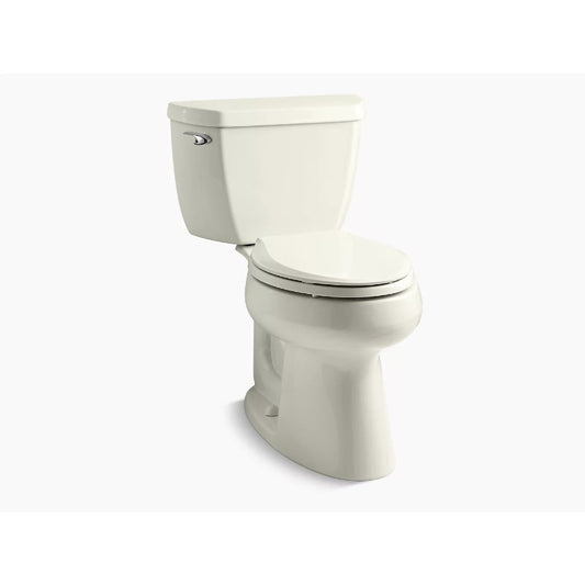 Highline Classic Elongated 1.28 gpf Two-Piece Toilet in Biscuit