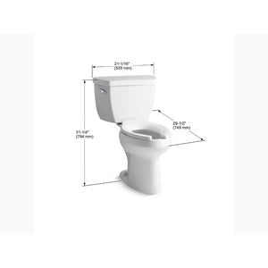 Highline Classic Elongated 1.6 gpf Two-Piece Toilet in Biscuit
