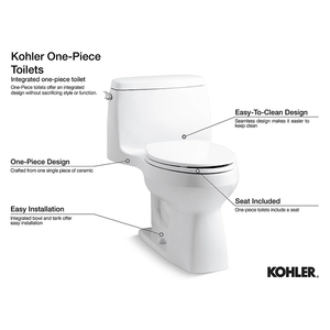 Kathryn Elongated 1.28 gpf One-Piece Toilet in White
