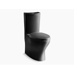 Persuade Curv Elongated 1.0 gpf & 1.6 gpf Dual-Flush Two-Piece Toilet in Black Black