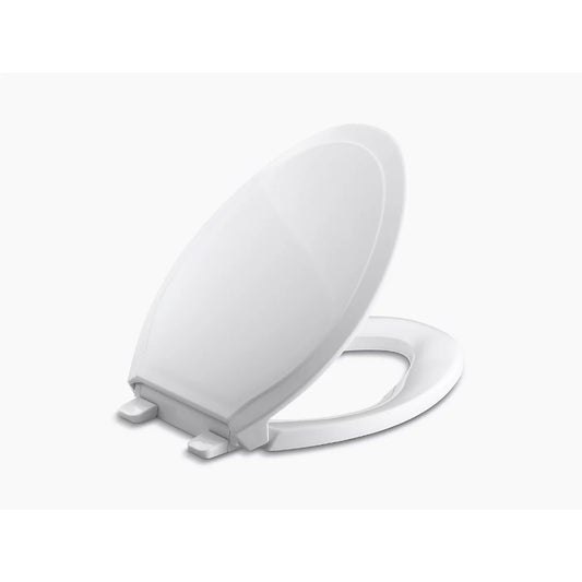 Rutledge Elongated Slow-Close Toilet Seat in White