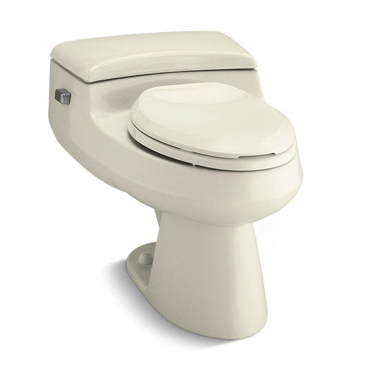 San Raphael Elongated 1.0 gpf One-Piece Toilet in Biscuit