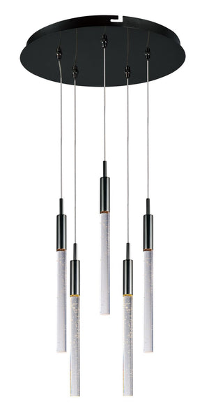 Scepter 13' 5 Light Multi-Light Pendant in Black Chrome
