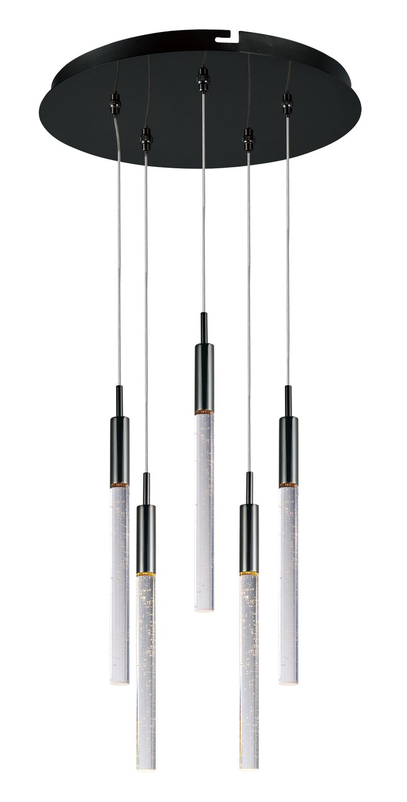 Scepter 13' 5 Light Multi-Light Pendant in Black Chrome