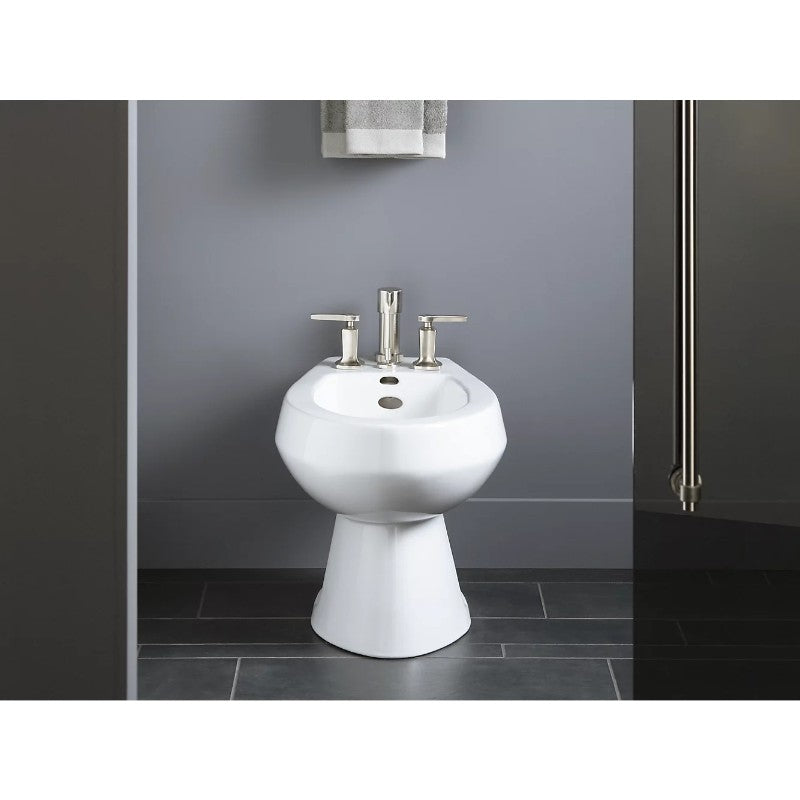 San Tropez Deck Mount Bidet Vertical-Spray Bidet in White