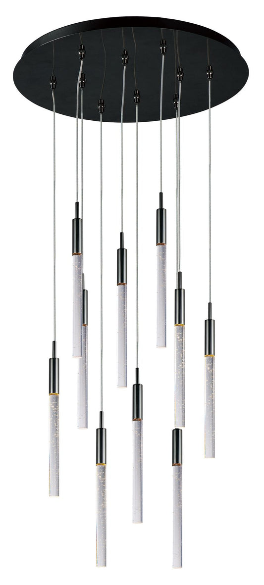 Scepter 15.5" 10 Light Multi-Light Pendant in Black Chrome