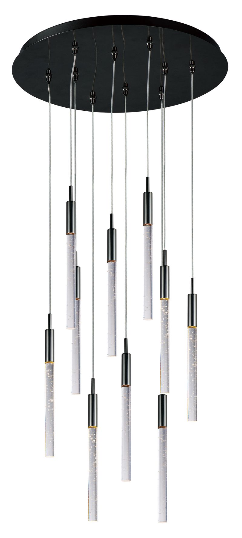 Scepter 15.5' 10 Light Multi-Light Pendant in Black Chrome
