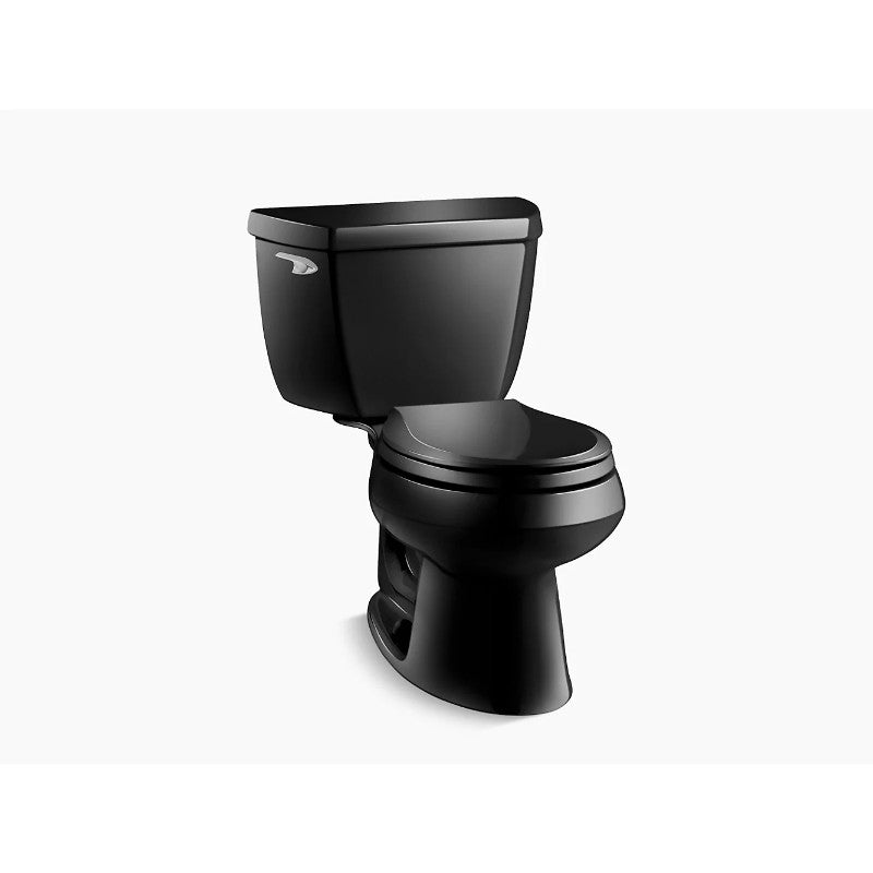 Wellworth Classic Round 1.28 gpf Two-Piece Toilet in Black Black