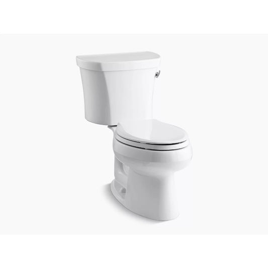 Wellworth Elongated 1.28 gpf Right Hand Trip Lever Two-Piece Toilet in White