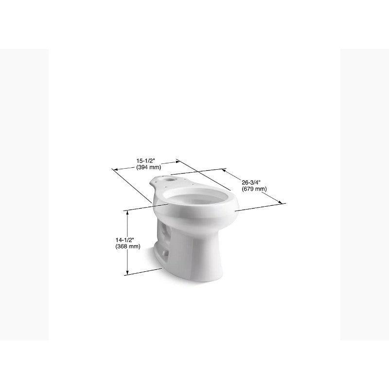Wellworth Round Toilet Bowl in White