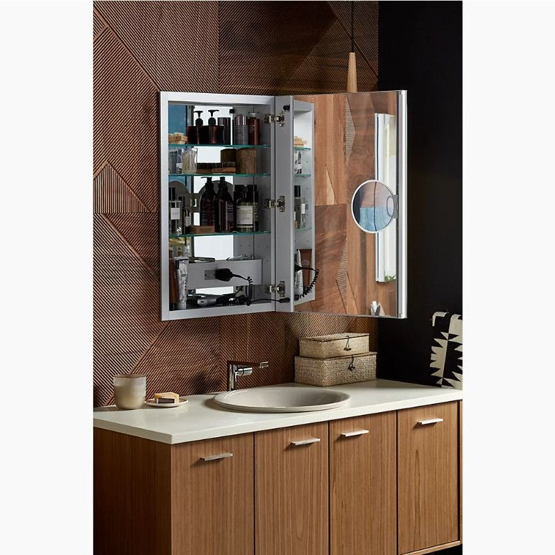 Verdera Mirrored Single Door Lighted Medicine Cabinet (20' x 30' x 5.19')