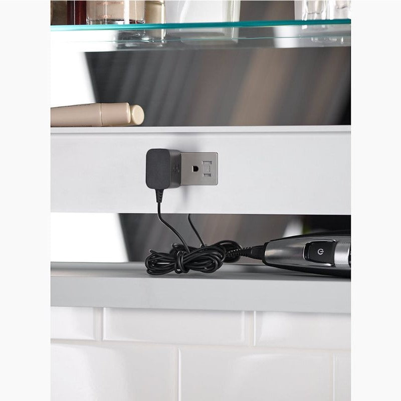 Verdera Mirrored Three Door Lighted Medicine Cabinet (40' x 30' x 5.19')