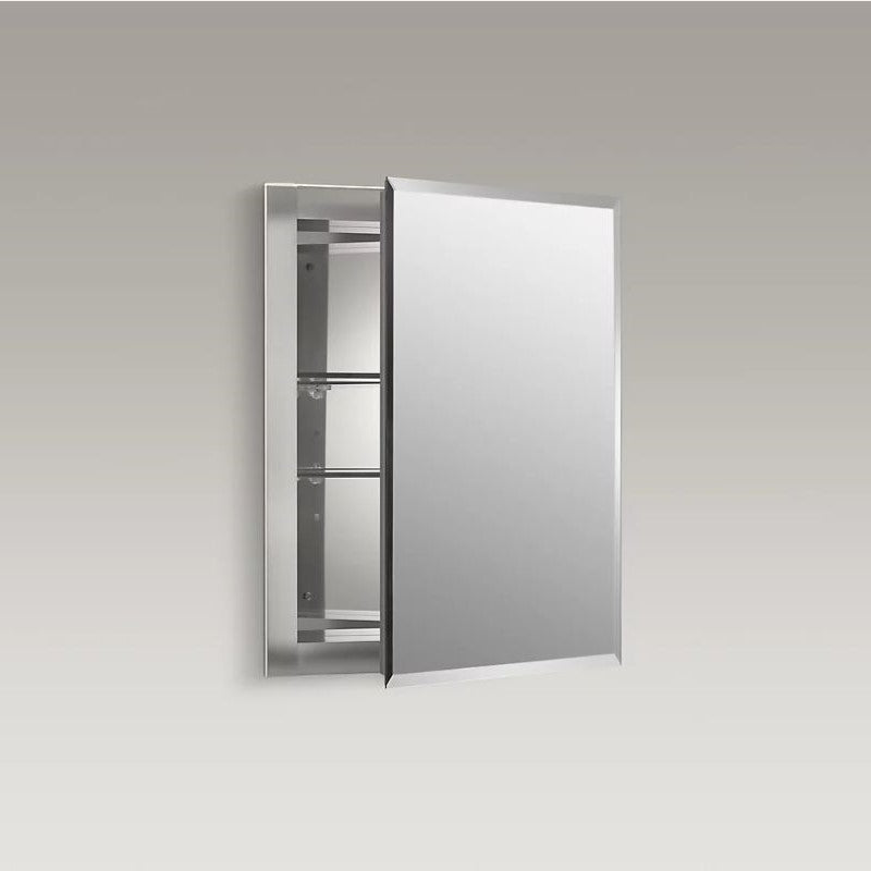 Mirrored Single Door Medicine Cabinet (16' x 20' x 4.81')