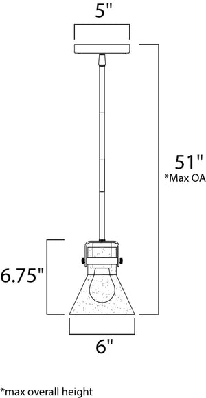 Seafarer 6' Single Light Pendant in Polished Chrome