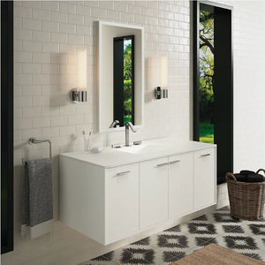 Jute Linen White Double Door Wall Mount Vanity (48' x 21.88' x 19.5')