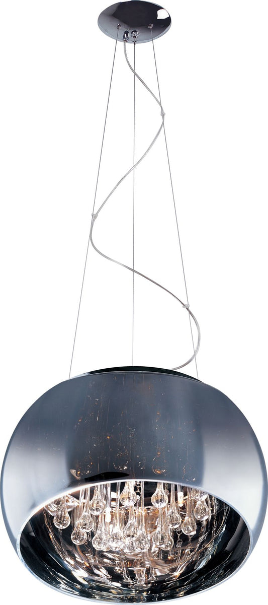Sense 19.75" 6 Light Single Pendant in Polished Chrome