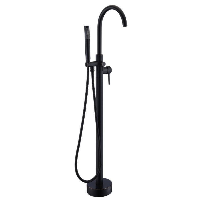 Coral Freestanding Roman Tub Filler Faucet in Matte Black