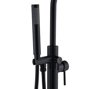 Coral Freestanding Roman Tub Filler Faucet in Matte Black