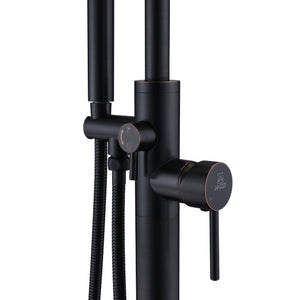 Coral Freestanding Roman Tub Filler Faucet in Matte Black