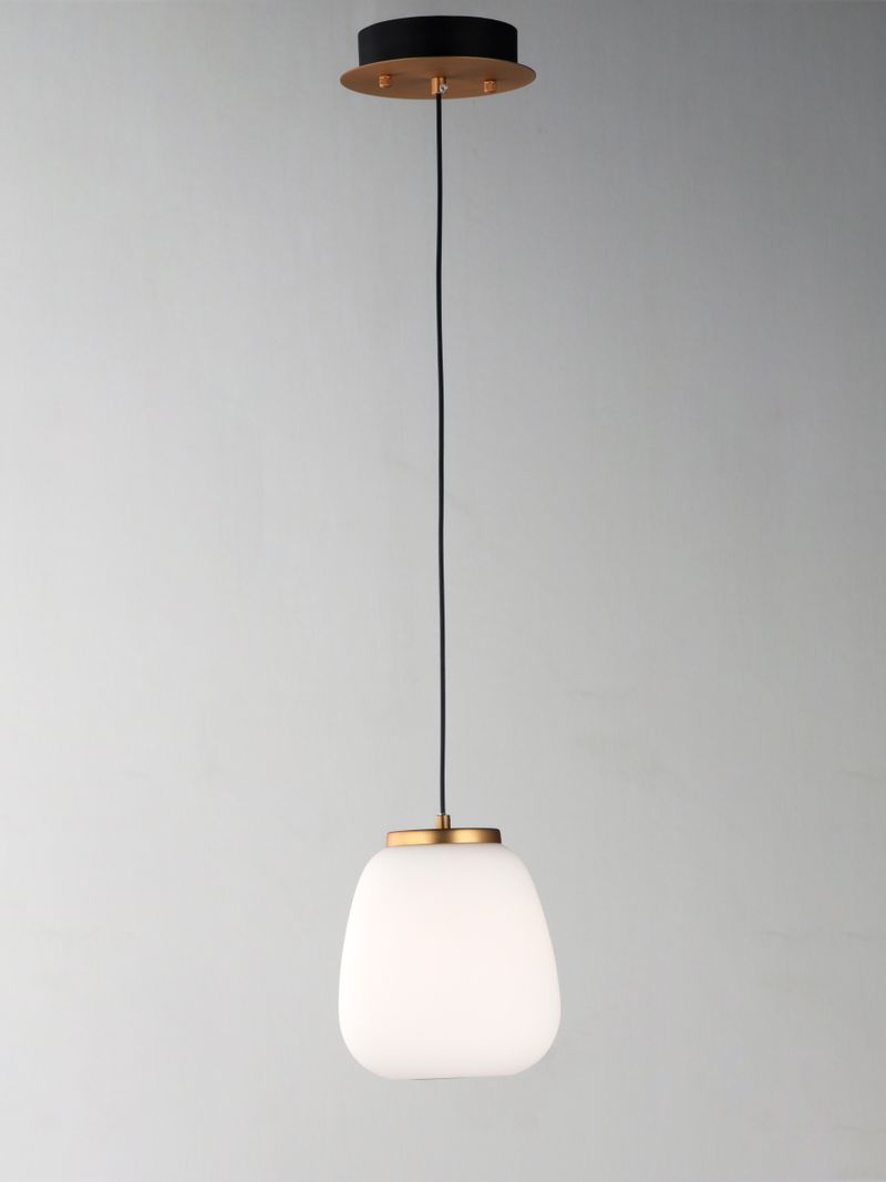 Soji 8.75' 2 Light Single Pendant in Black and Gold