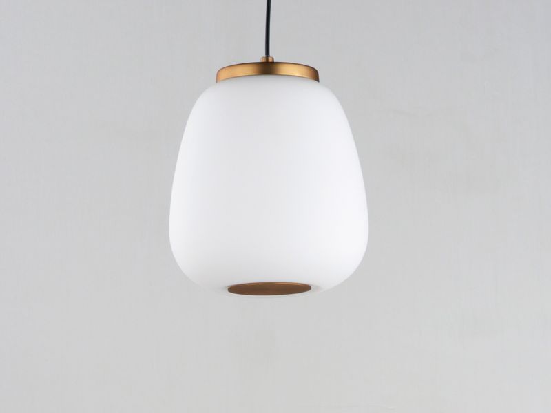 Soji 8.75' 2 Light Single Pendant in Black and Gold