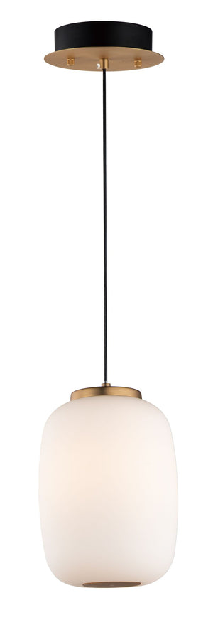 Soji 10.75' 2 Light Single Pendant in Black and Gold