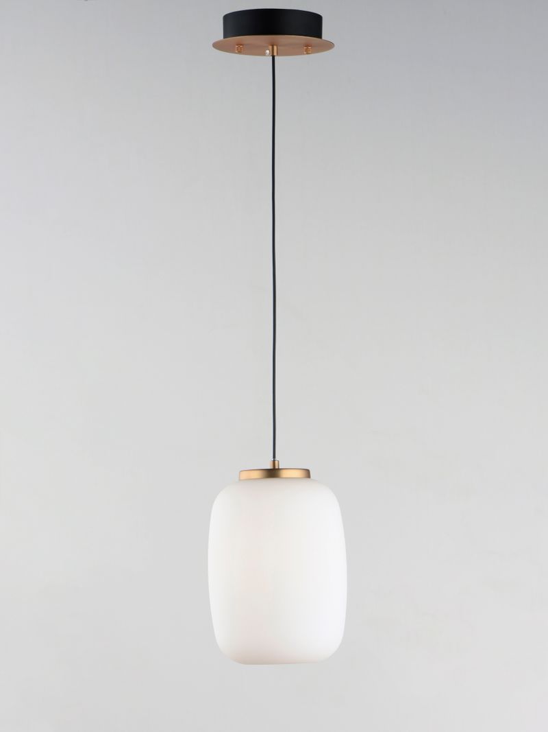 Soji 10.75' 2 Light Single Pendant in Black and Gold