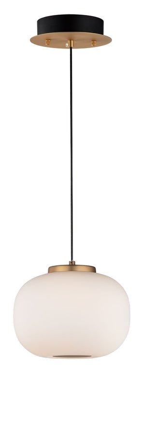 Soji 9' 2 Light Single Pendant in Black and Gold