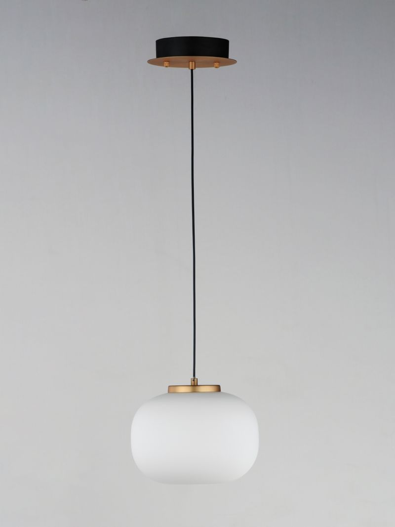 Soji 9' 2 Light Single Pendant in Black and Gold