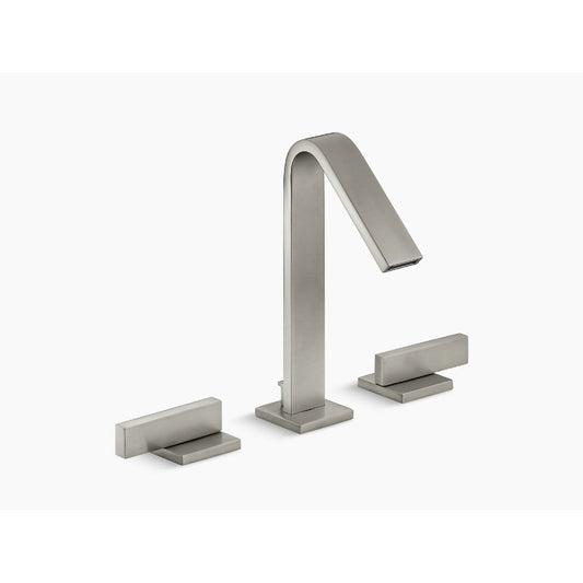 Loure Two-Handle Widespread Bathroom Faucet in Vibrant Brushed Nickel