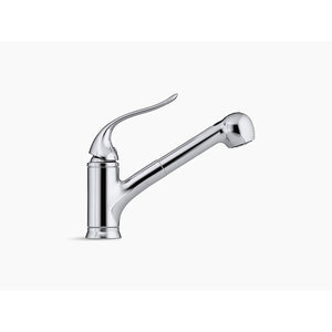 Coralais Pull-Out Kitchen Faucet in Polished Chrome