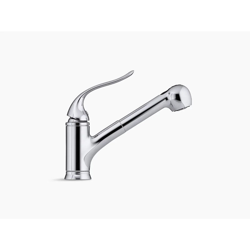 Coralais Pull-Out Kitchen Faucet in Polished Chrome