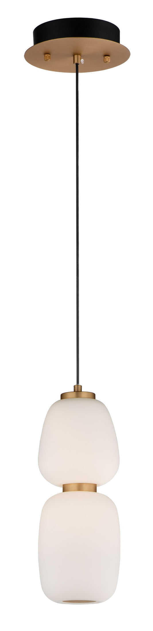 Soji 4.75" 2 Light Pendant in Black and Gold