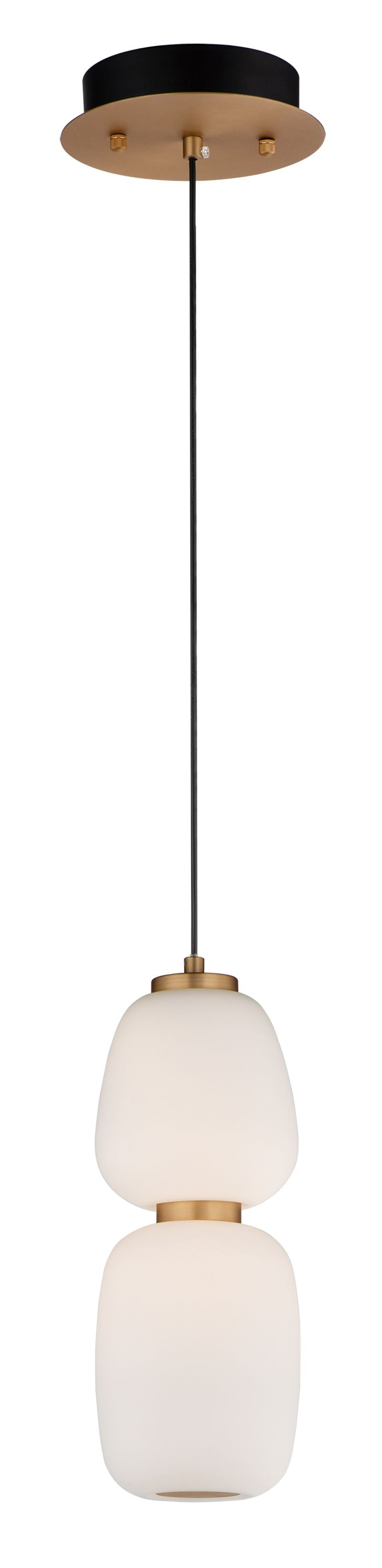 Soji 4.75' 2 Light Pendant in Black and Gold