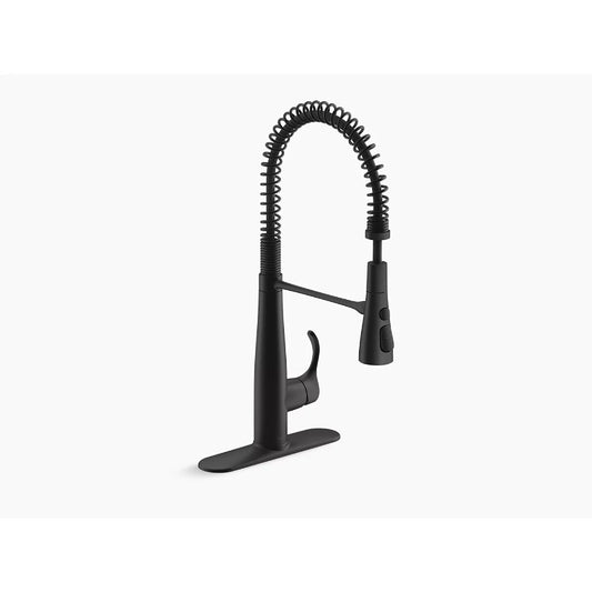 Simplice Single-Handle Pre-Rinse Kitchen Faucet in Matte Black