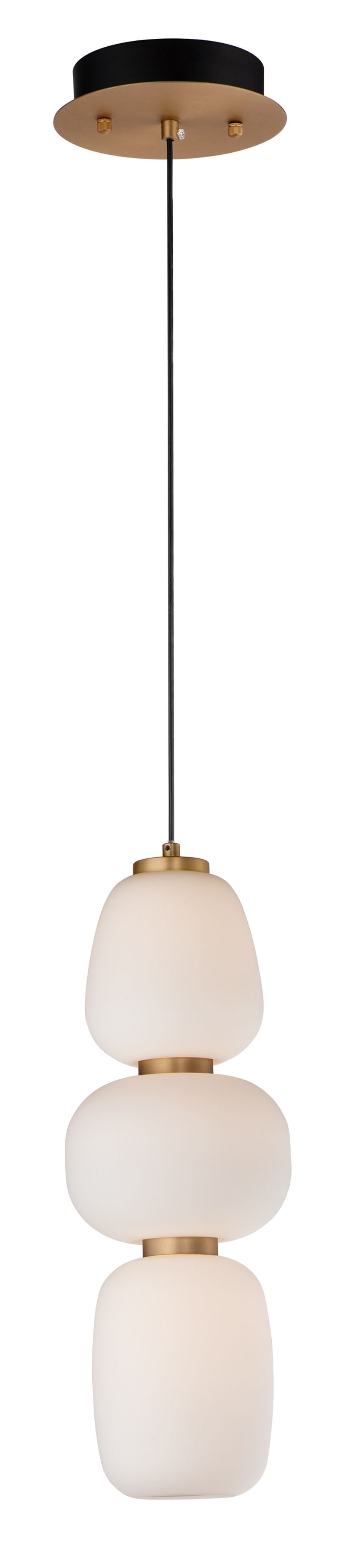 Soji 6' 3 Light Pendant in Black and Gold