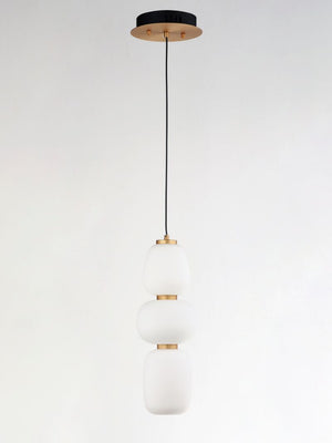 Soji 6' Single Light Pendant in Black and Gold