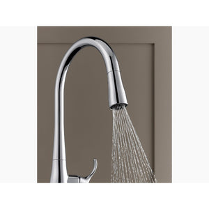 Simplice Pull-Down 16.56' Kitchen Faucet in Polished Chrome