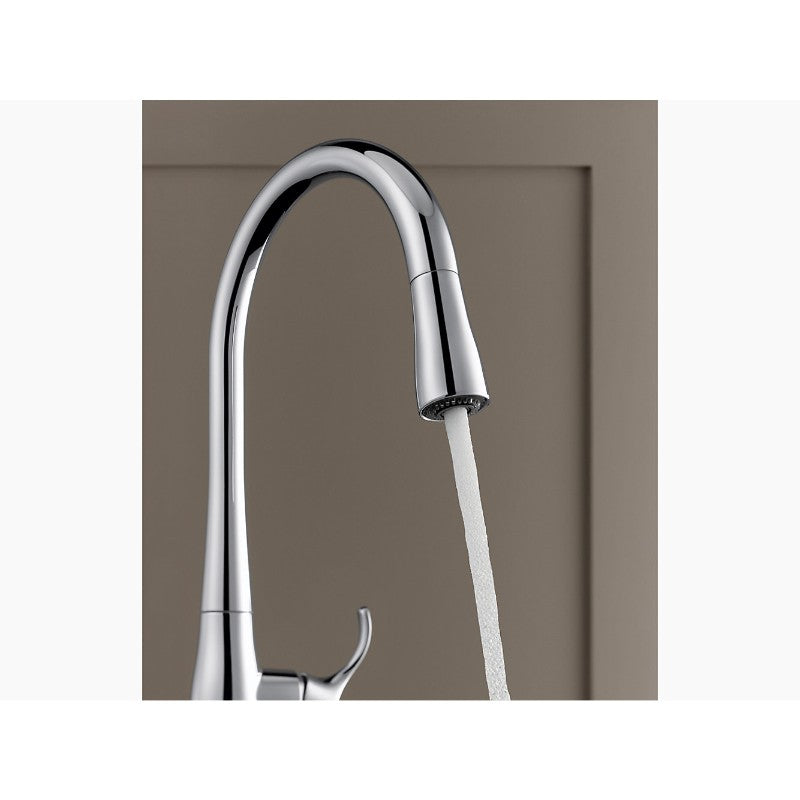 Simplice Pull-Down 16.56' Kitchen Faucet in Polished Chrome