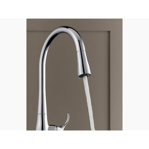 Simplice Pull-Down 16.56' Kitchen Faucet in Vibrant Stainless