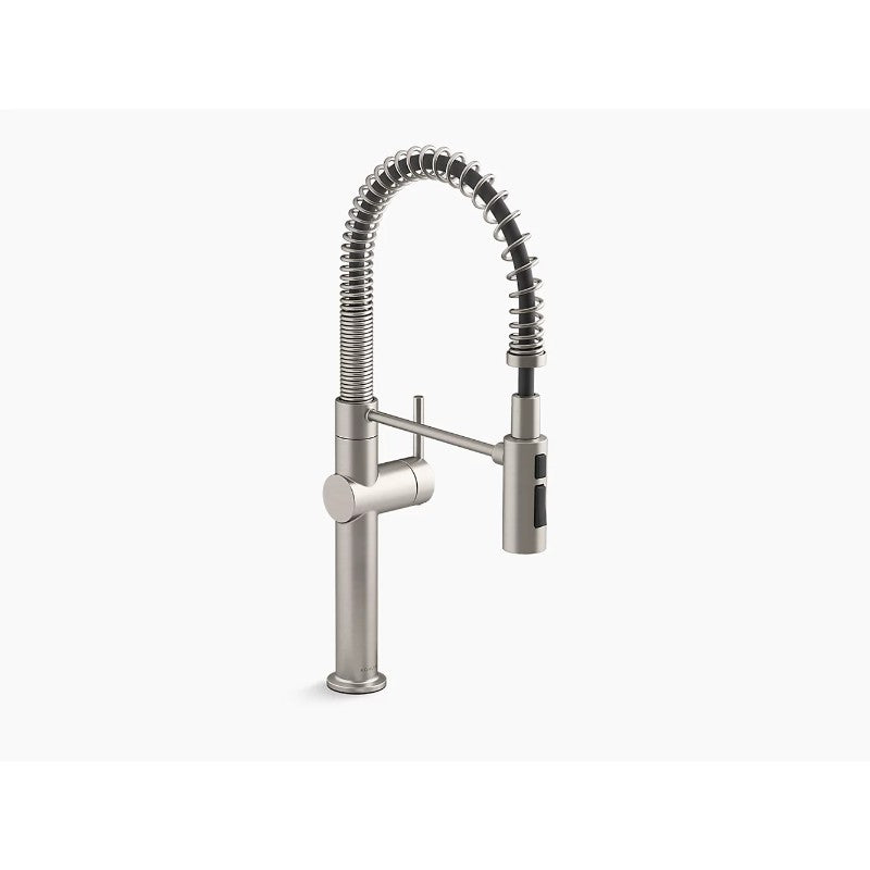 Crue Single-Handle Pre-Rinse Kitchen Faucet in Vibrant Stainless