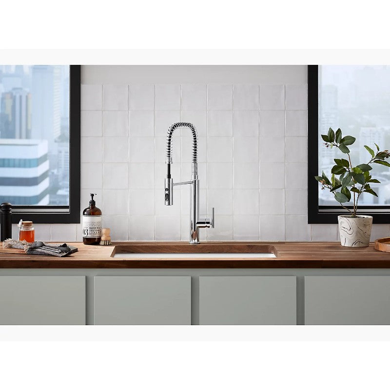 Purist Single-Handle Pre-Rinse Kitchen Faucet in Vibrant Stainless