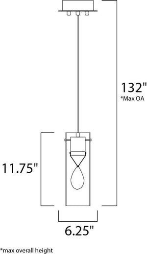 Solitaire 4.25' Single Light Pendant in Polished Chrome