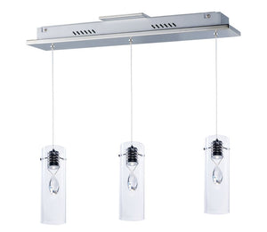 Solitaire 4.25' 3 Light Multi-Light Pendant in Polished Chrome