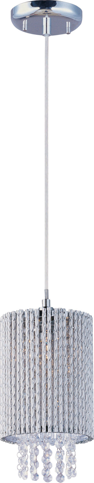 Spiral 6' Single Light Pendant in Polished Chrome