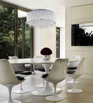 Spiral 22.5' 10 Light Single Pendant in Polished Chrome